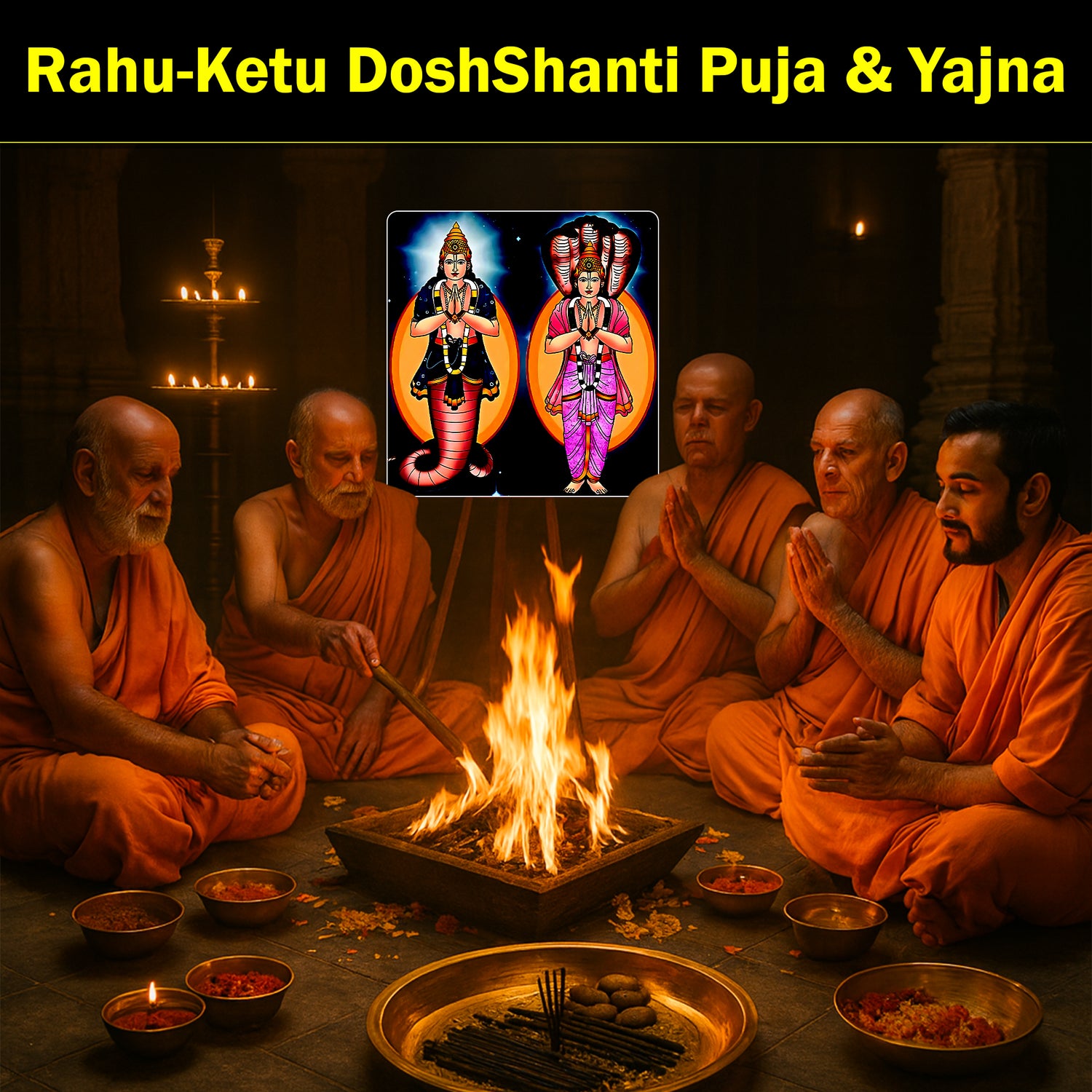 Rahu-Ketu Shanti Puja & Yajna: To Alleviate the Harmful Effects of Rahu and Ketu and Bring Relief from Confusion, Instability and Delays