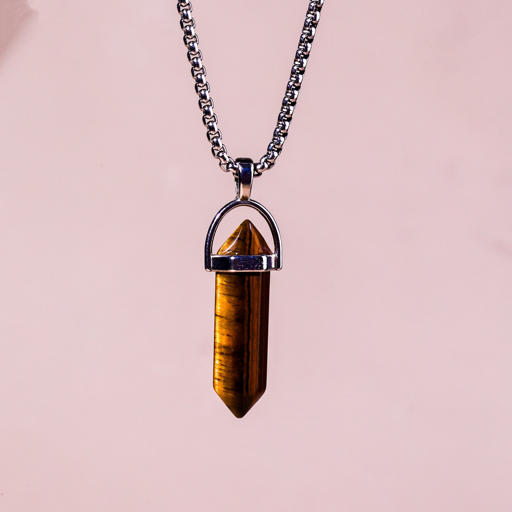 Tiger Eye Pen Shape Pendant - Abhimantrit
