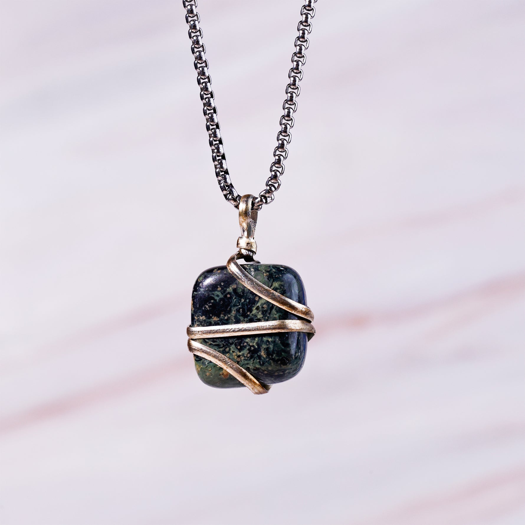 Jasper Wrapping Pendant - Abhimantrit & Certified