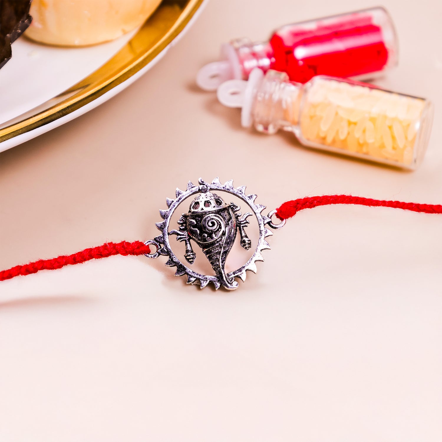 92.5 Pure Silver Shankh Rakhi
