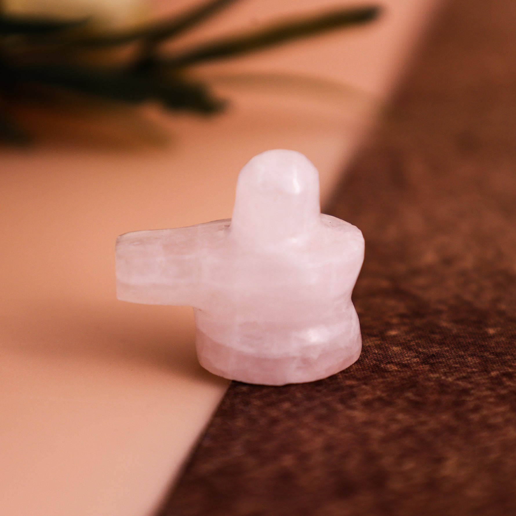 Rose Quartz Shivling Idol - Abhimantrit
