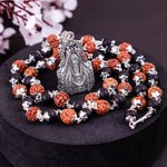 Karungali Rudraksha Mala with Mahadev Jyotirling Pendant 
