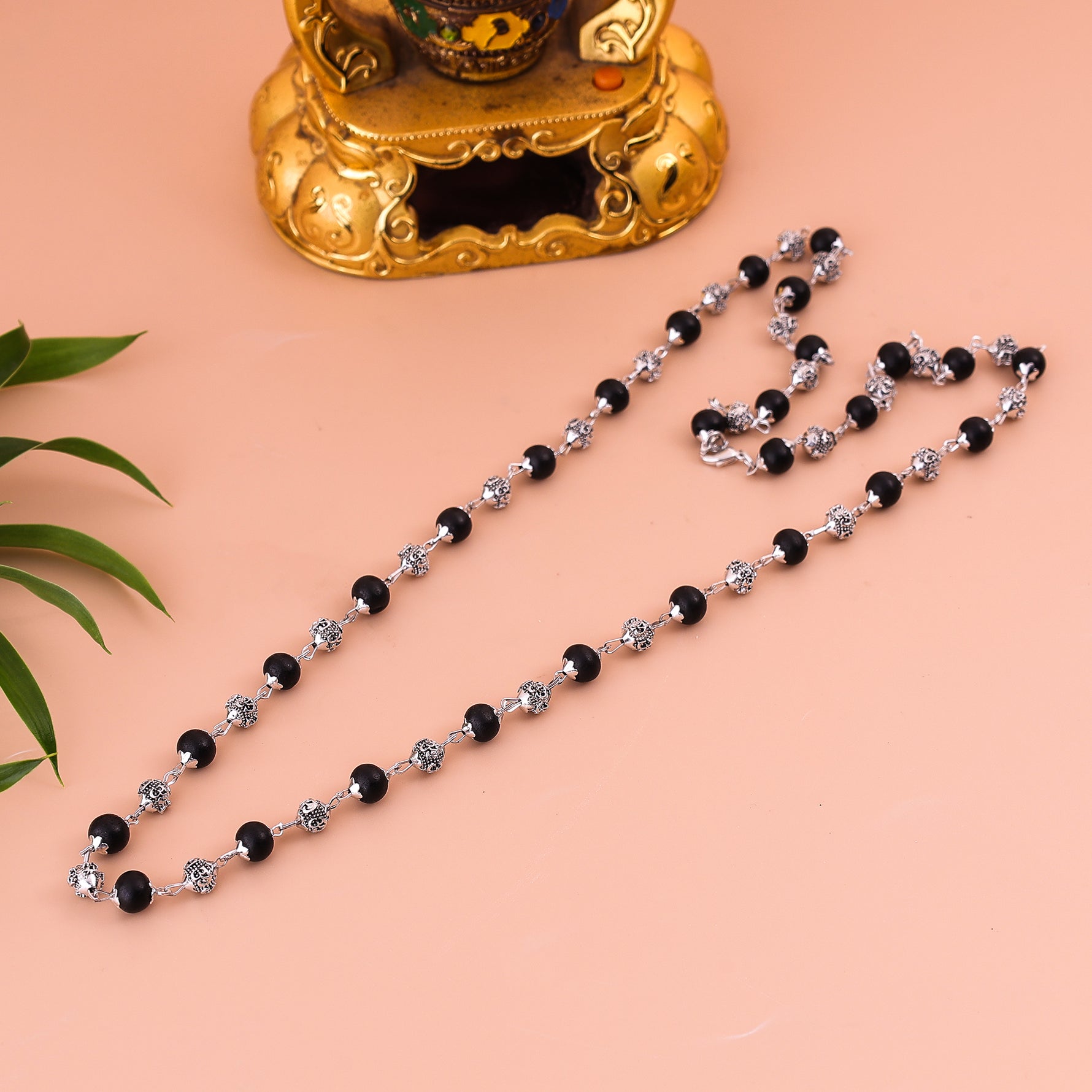 Karungali Mala with Om BeadsKarungali Mala with Om Beads - Abhimantrit