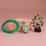 Green Aventurine Bracelet & Pendant With Tree (Combo)