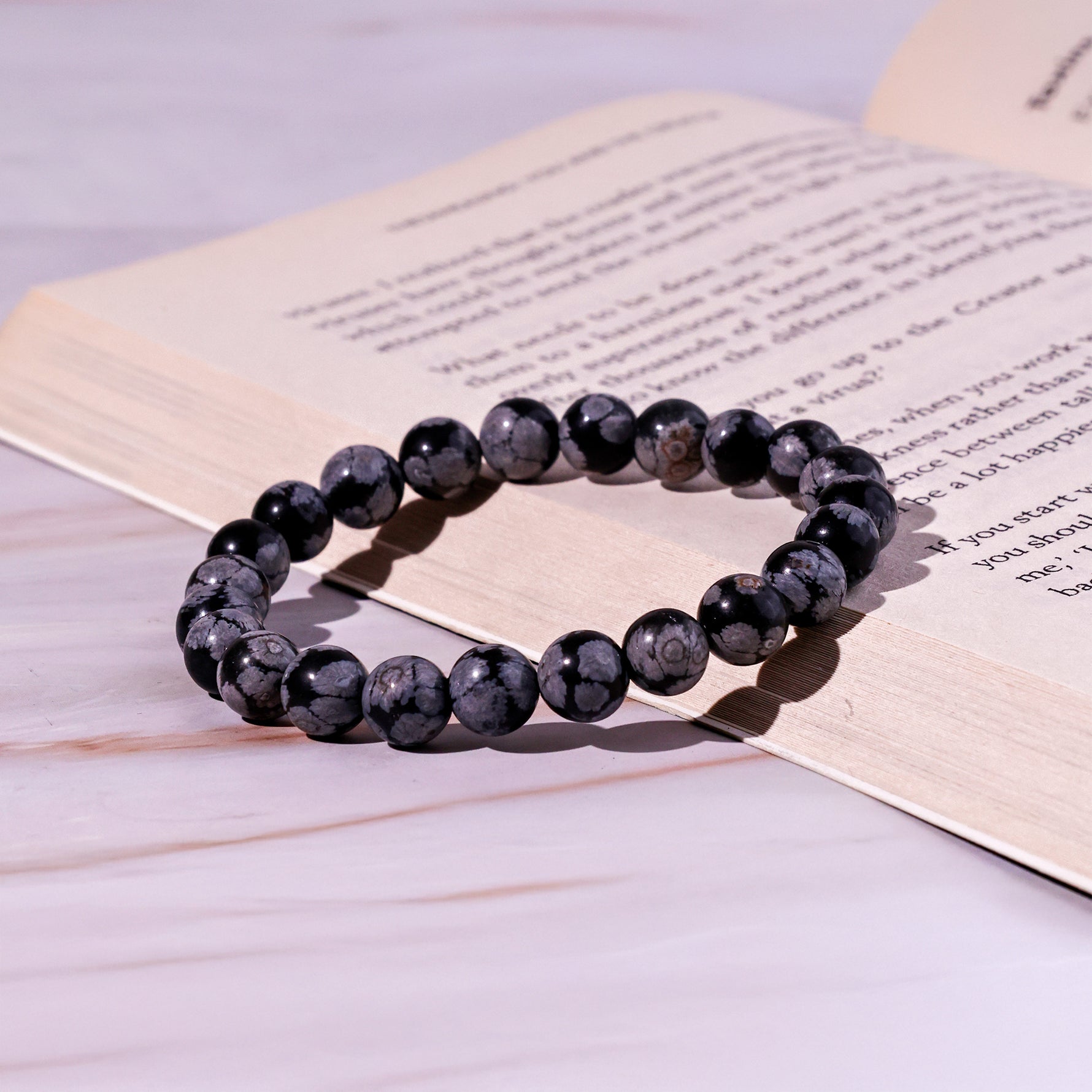 Snow Flake Obsedian Bracelet - Abhimantrit