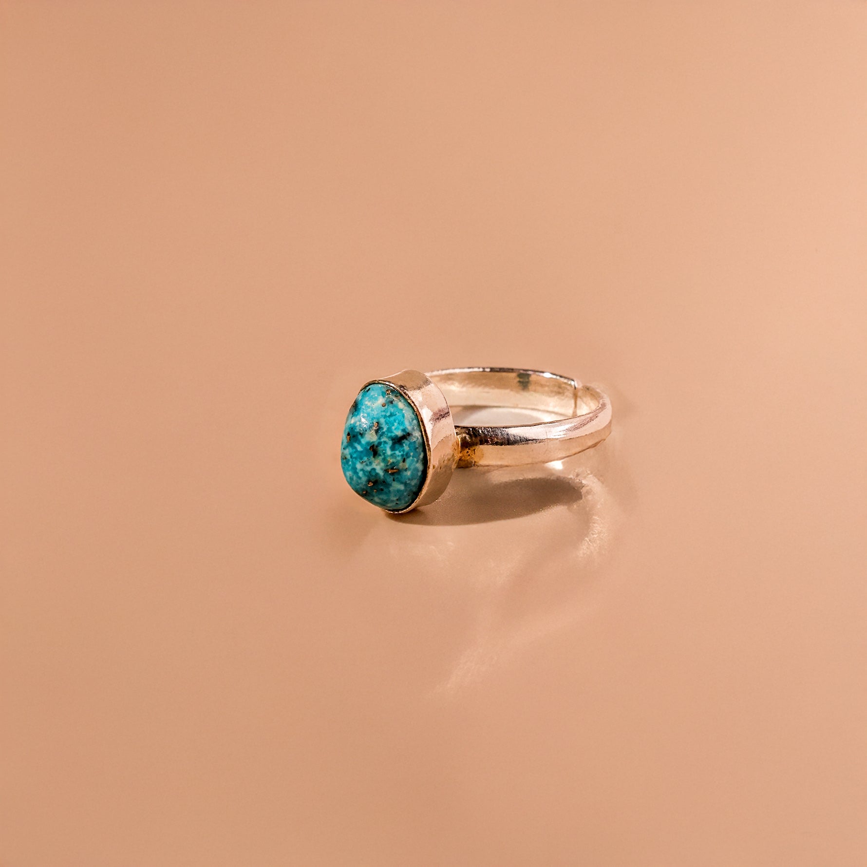 Turquoise (Firoza) Ring - Abhimantrit & Certified