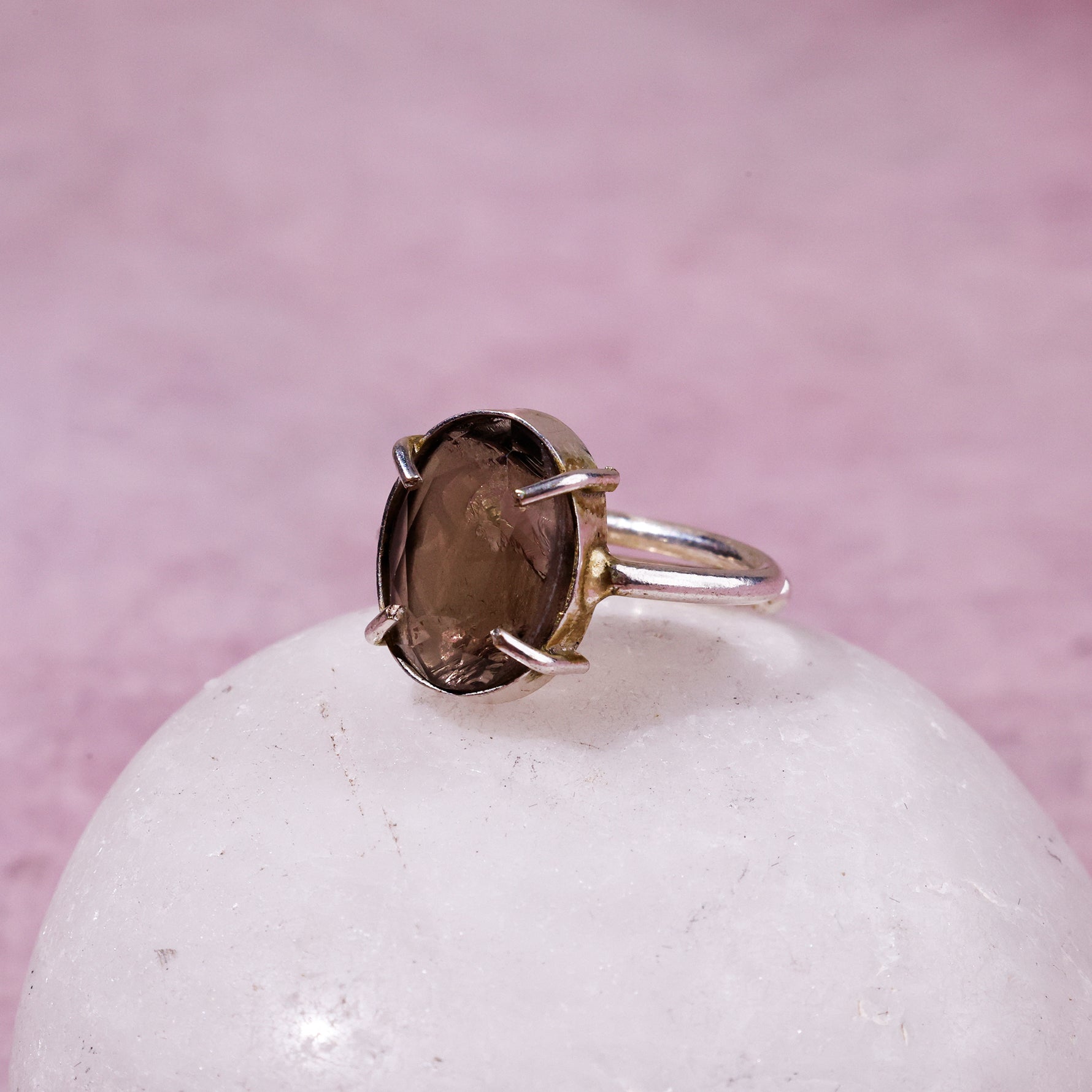 Smoke Quartz Ring - Abhimantrit & Certified