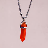 Red Carnelian Pen Shape Pendant
