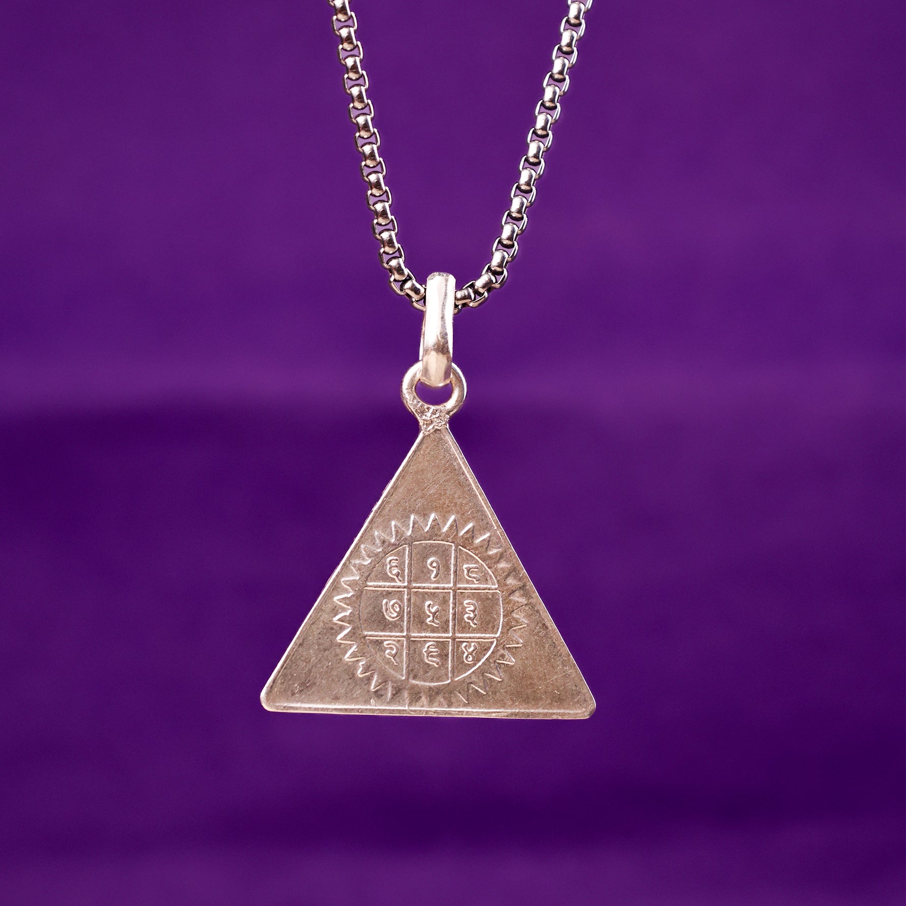 Surya Pyra Yantra Silver Pendant - Abhimantrit