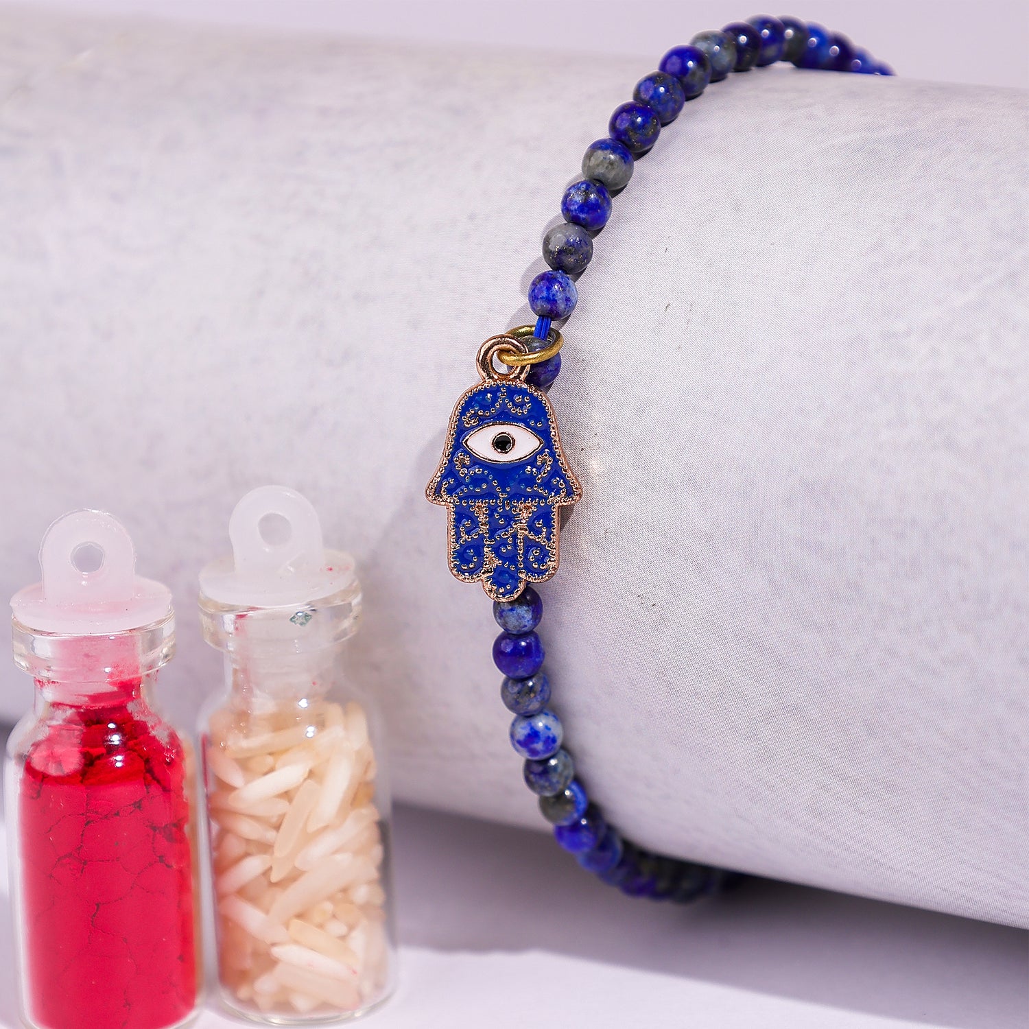 Hamsa Hand chram Rakhi - Abhimantrit & Certified