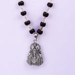 Silver Karungali Mala with Mahadev Jyotirling Pendant