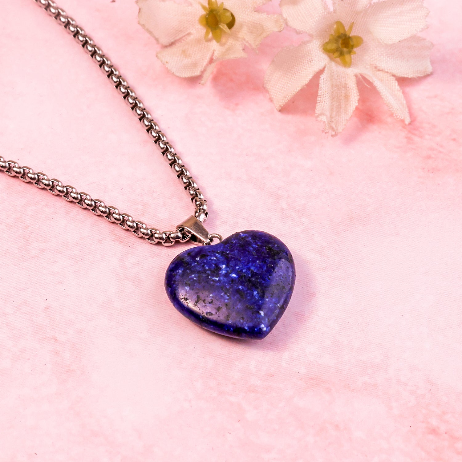 Lapis Lazuli Heart Pendant - Abhimantrit & Certified