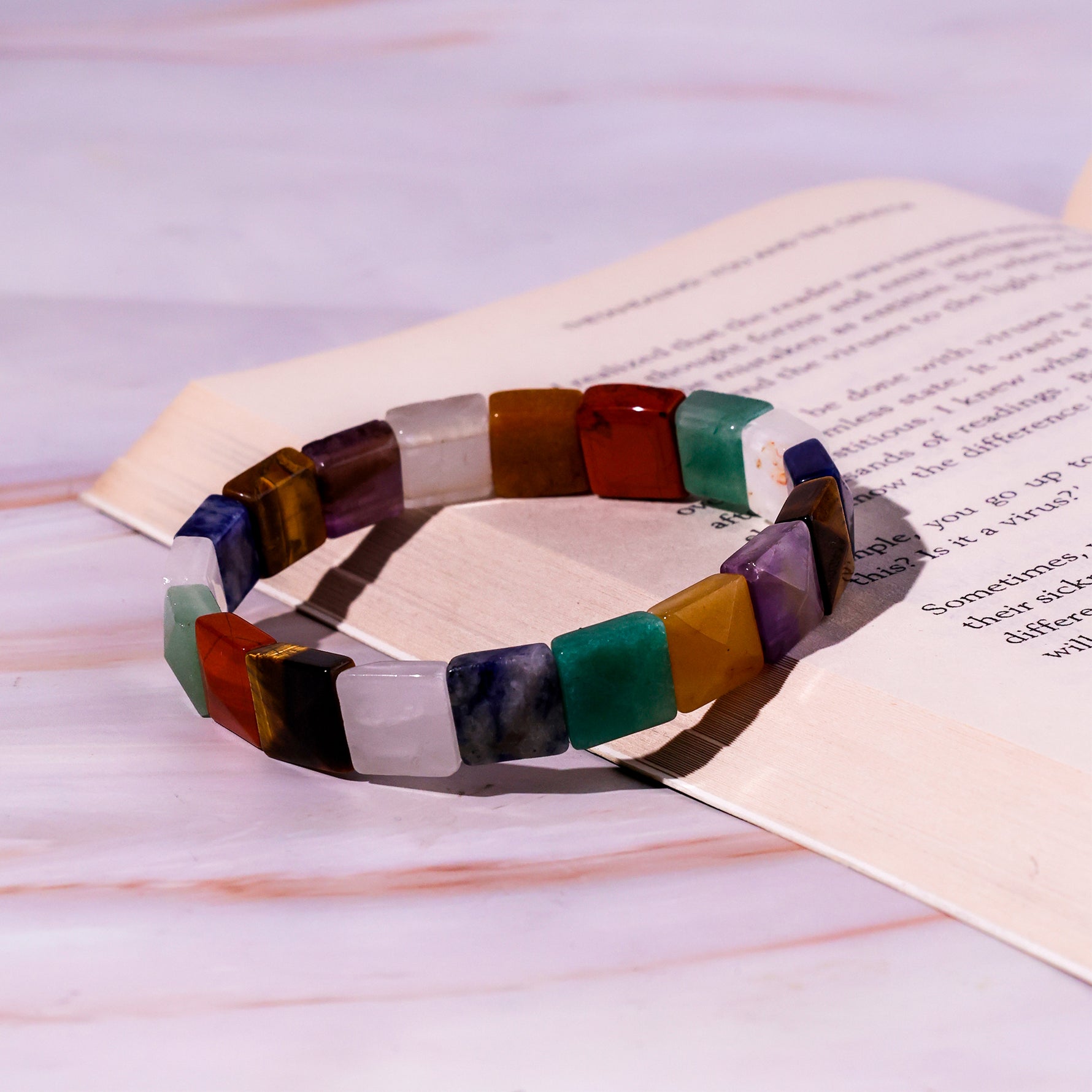 7 Chakra Pyramid Bracelet - Abhimantrit