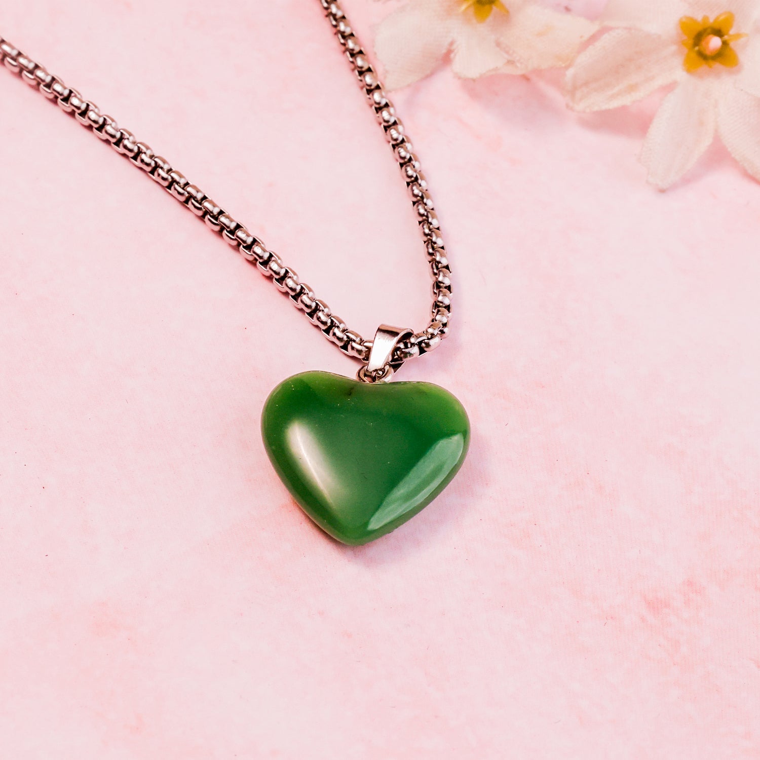 Green Aventure Heart Pendant - Abhimantrit & Certified