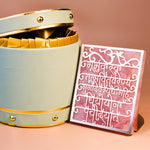 Gayatri Mantra Rose Quartz Tealight Holder