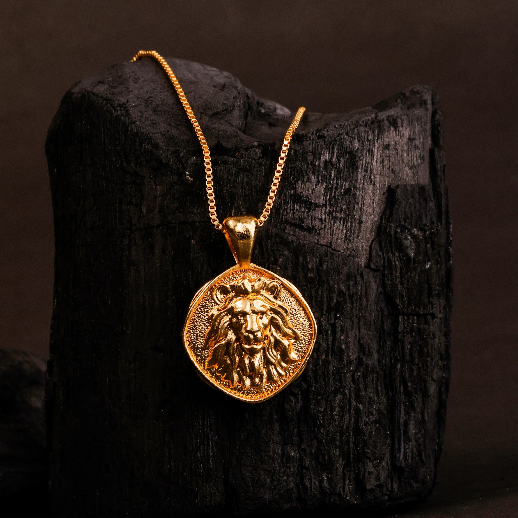 Leo Zodiac Sign Gold Plated Pendant - Abhimantrit
