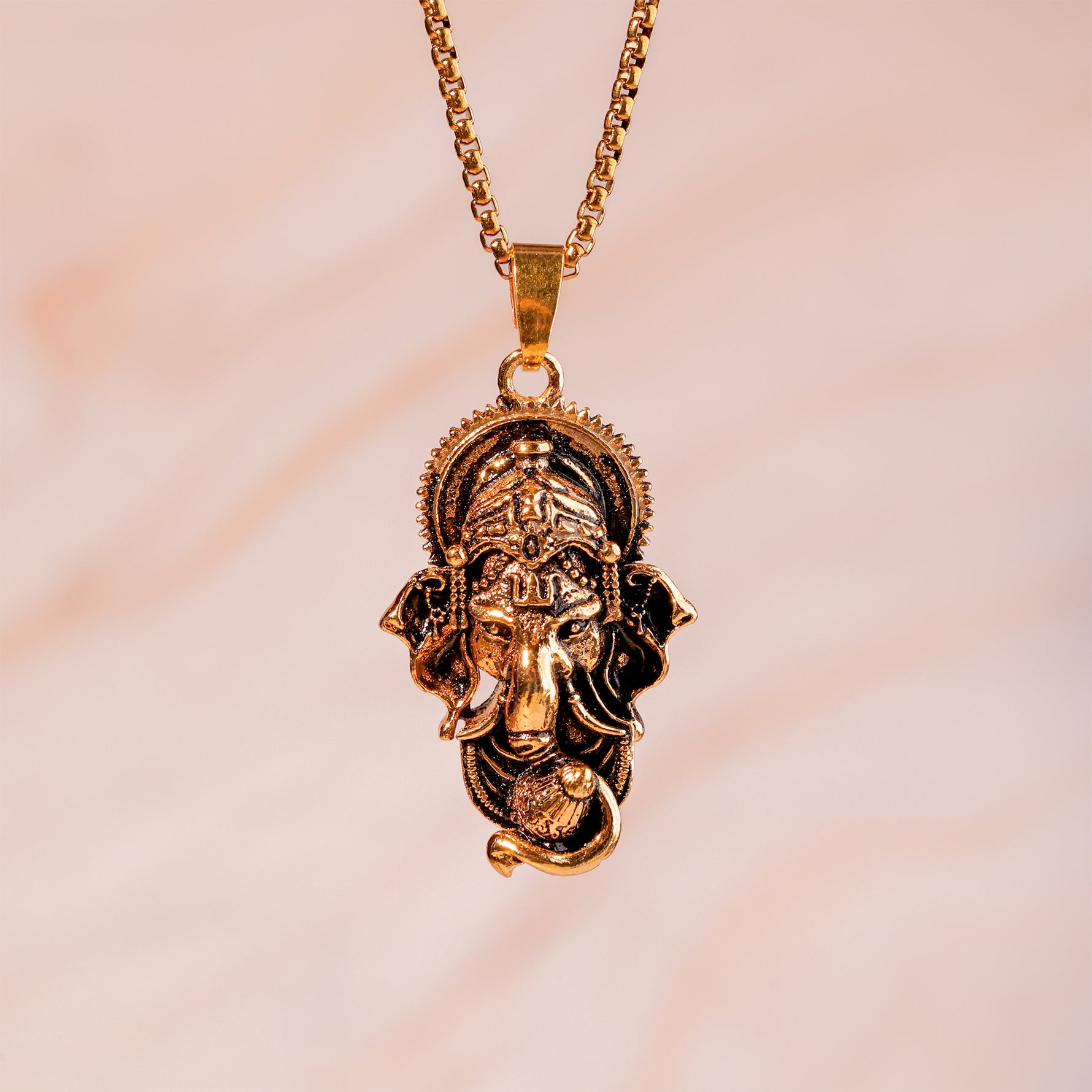 IGP Plating Ganesh ji Pendent - Abhimantrit