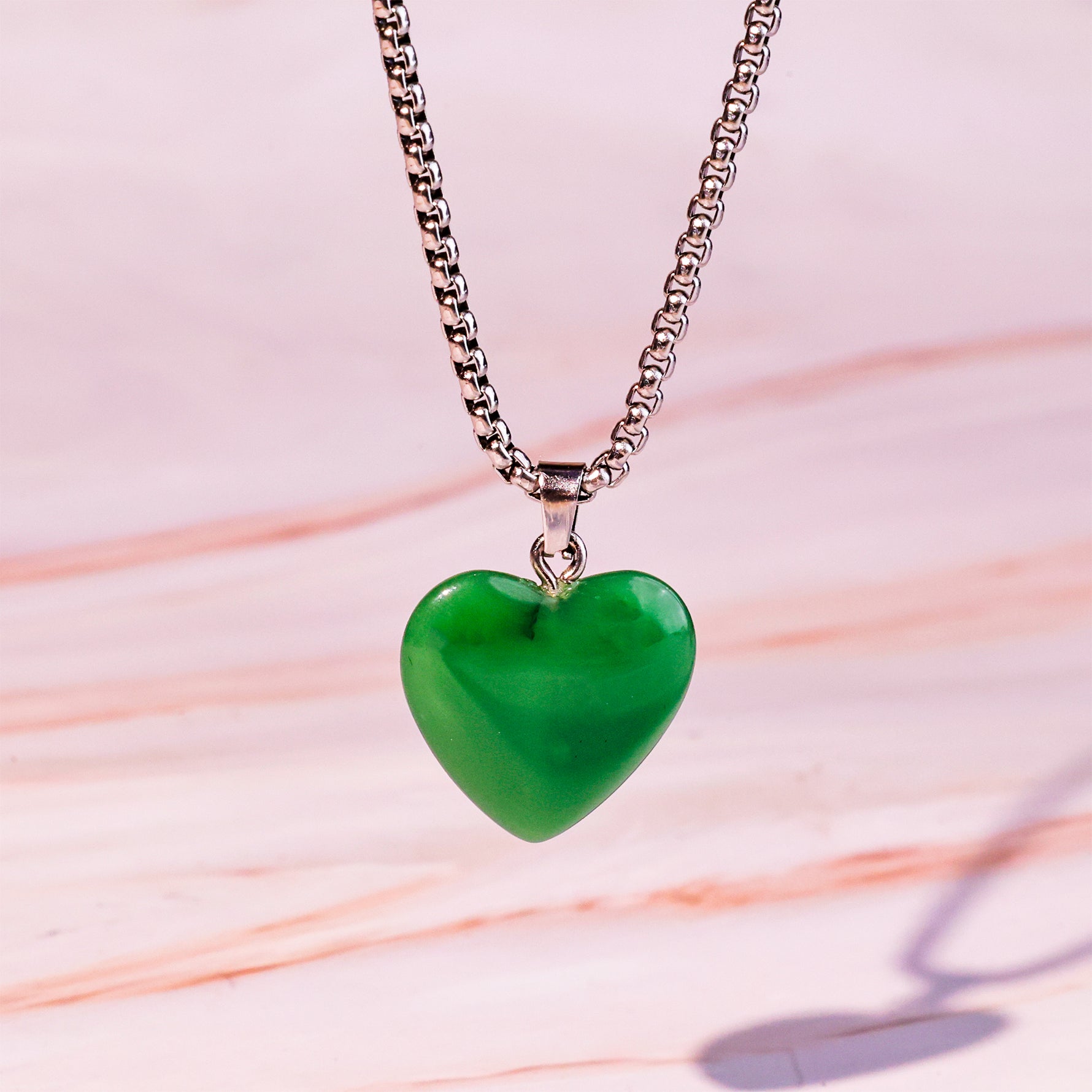 Green Aventure Heart Pendant - Abhimantrit & Certified