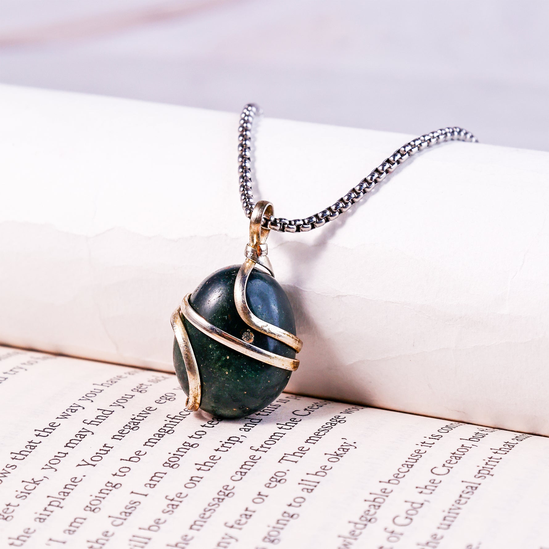 Bloodstone Wrapping Pendant - Abhimantrit & Certified