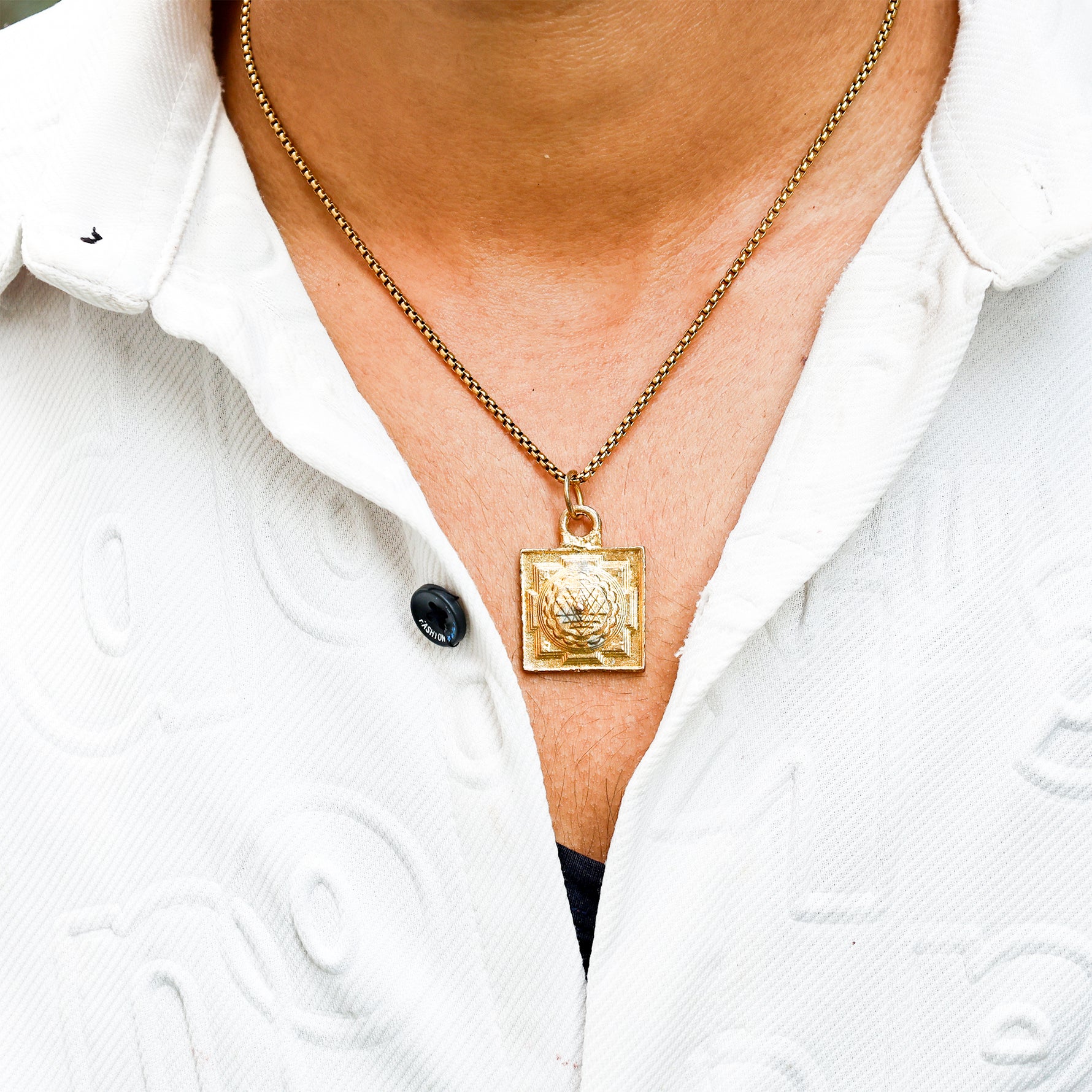 Pendant Shree Yantra Golden - Abhimantrit