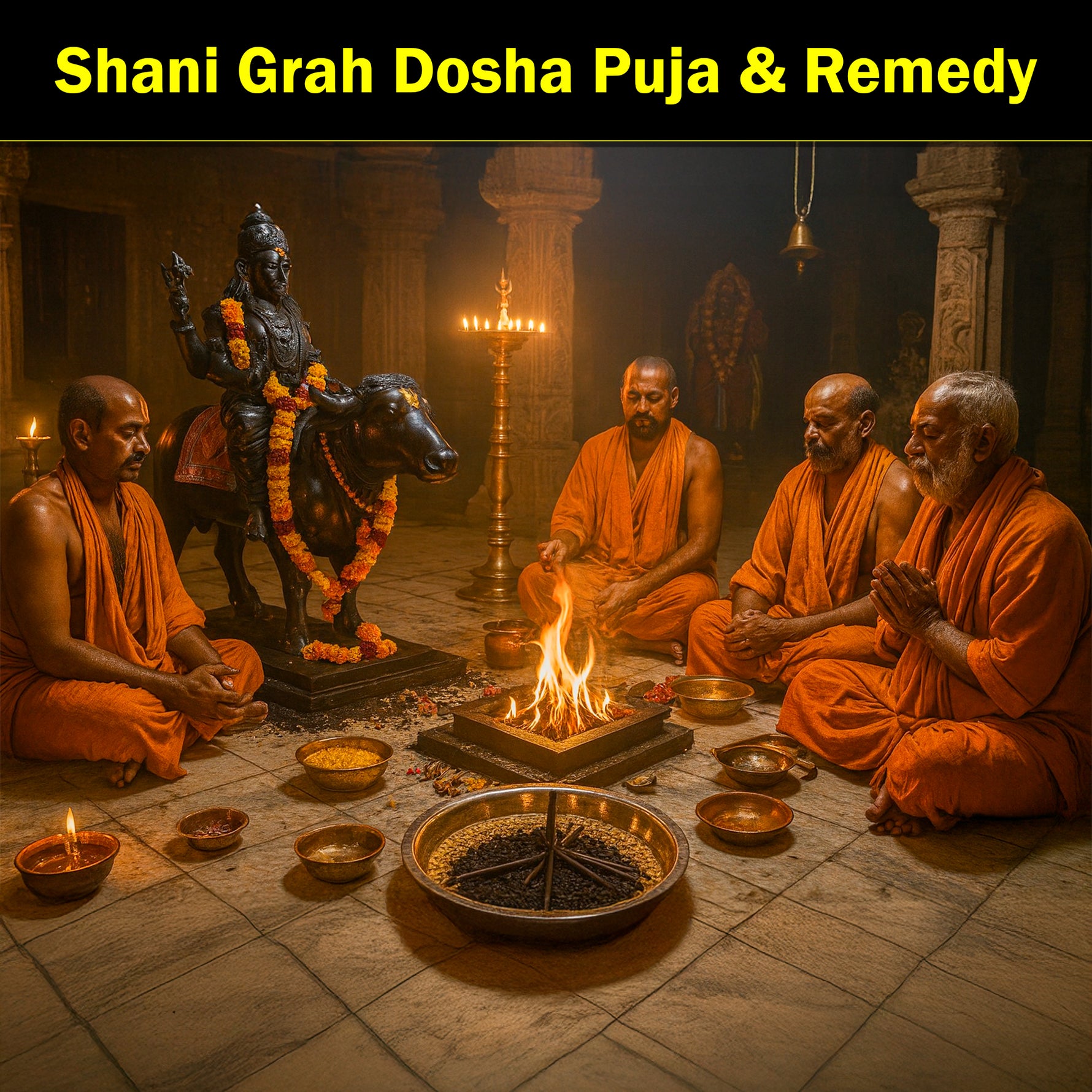 Shani Grah Puja & Remedy:Shani Grah Puja & Remedy For Shani Graha Dosha Shanti, Shani Shanti Puja, Sadhesati Puja