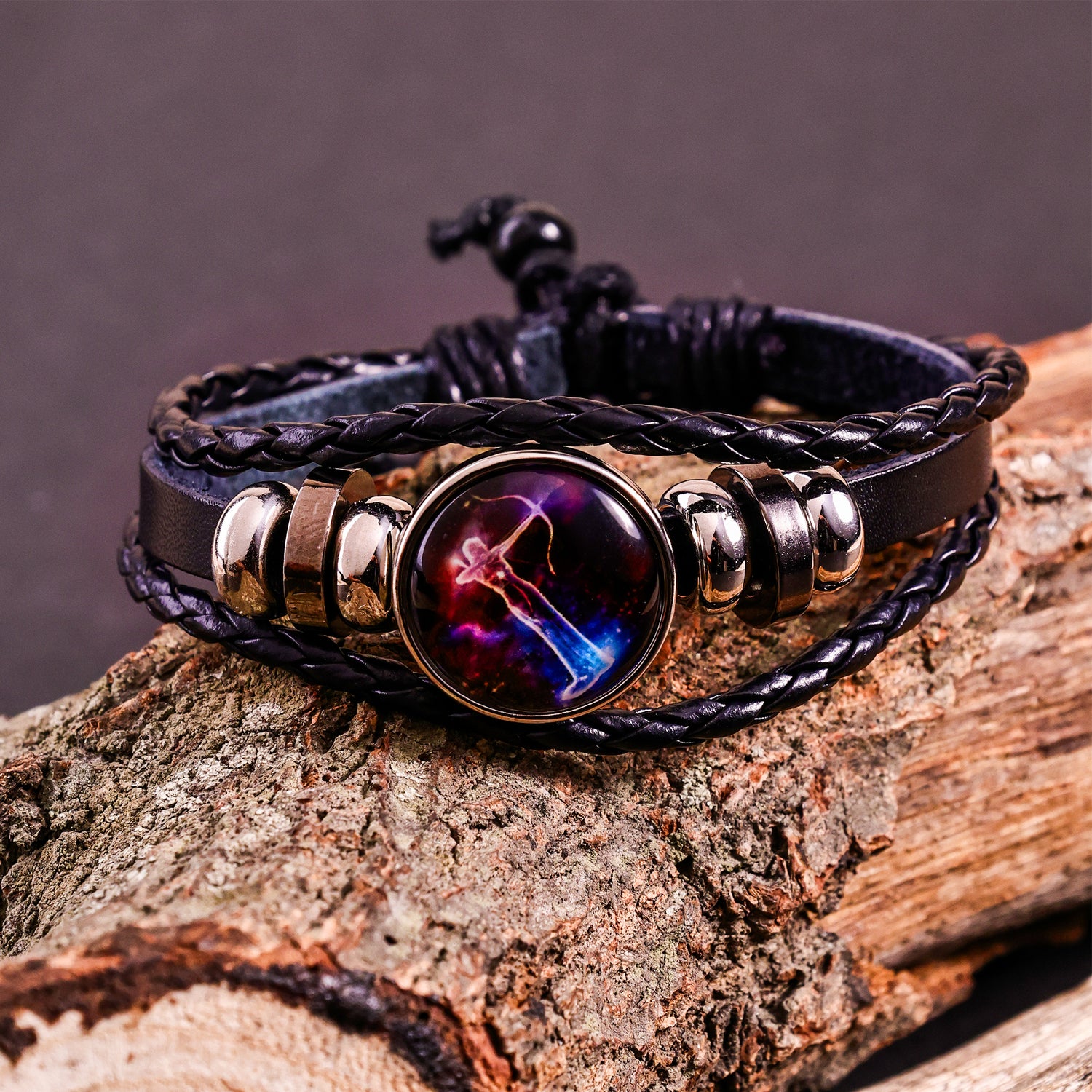 Sagittarius Leather Bracelet