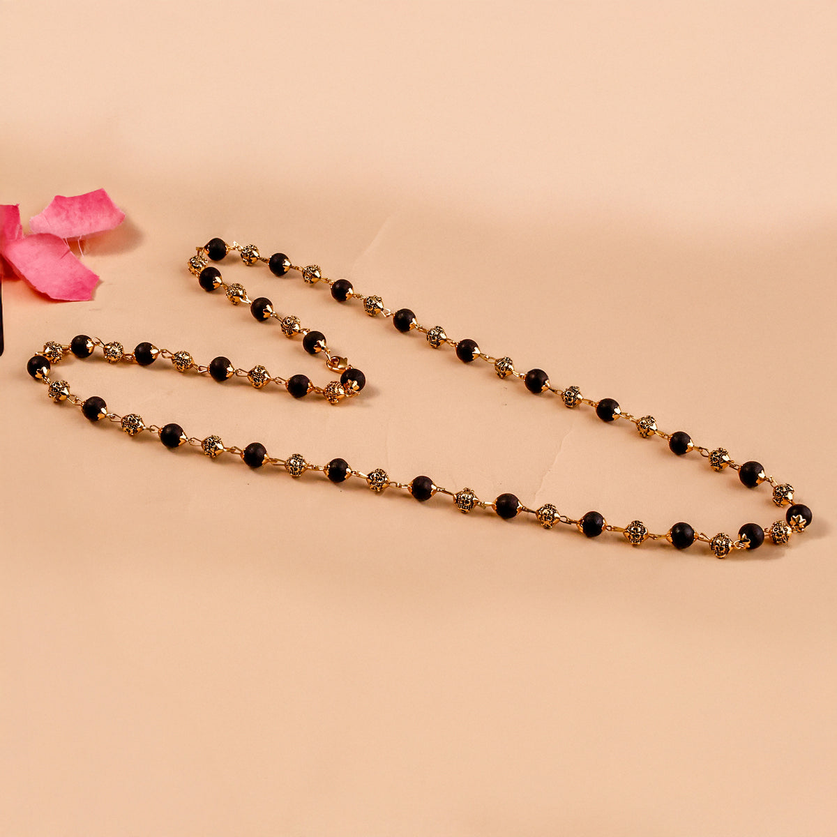 Karungali Beads Malai Silver