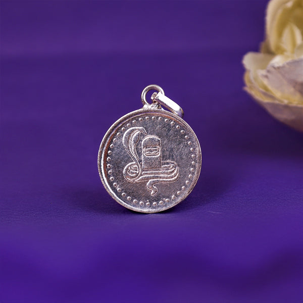Shivling Yantra Pure Silver Pendant