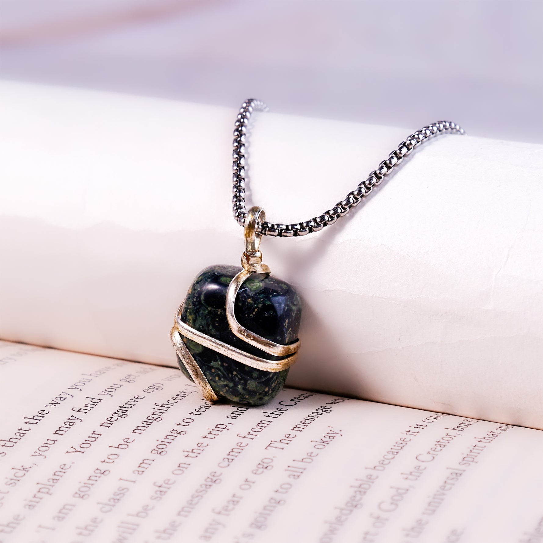Jasper Wrapping Pendant - Abhimantrit & Certified