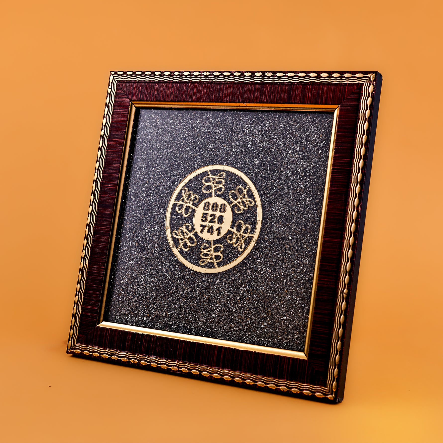 Numerology Healing Yantra Raw Pyrite Frame - Abhimantrit