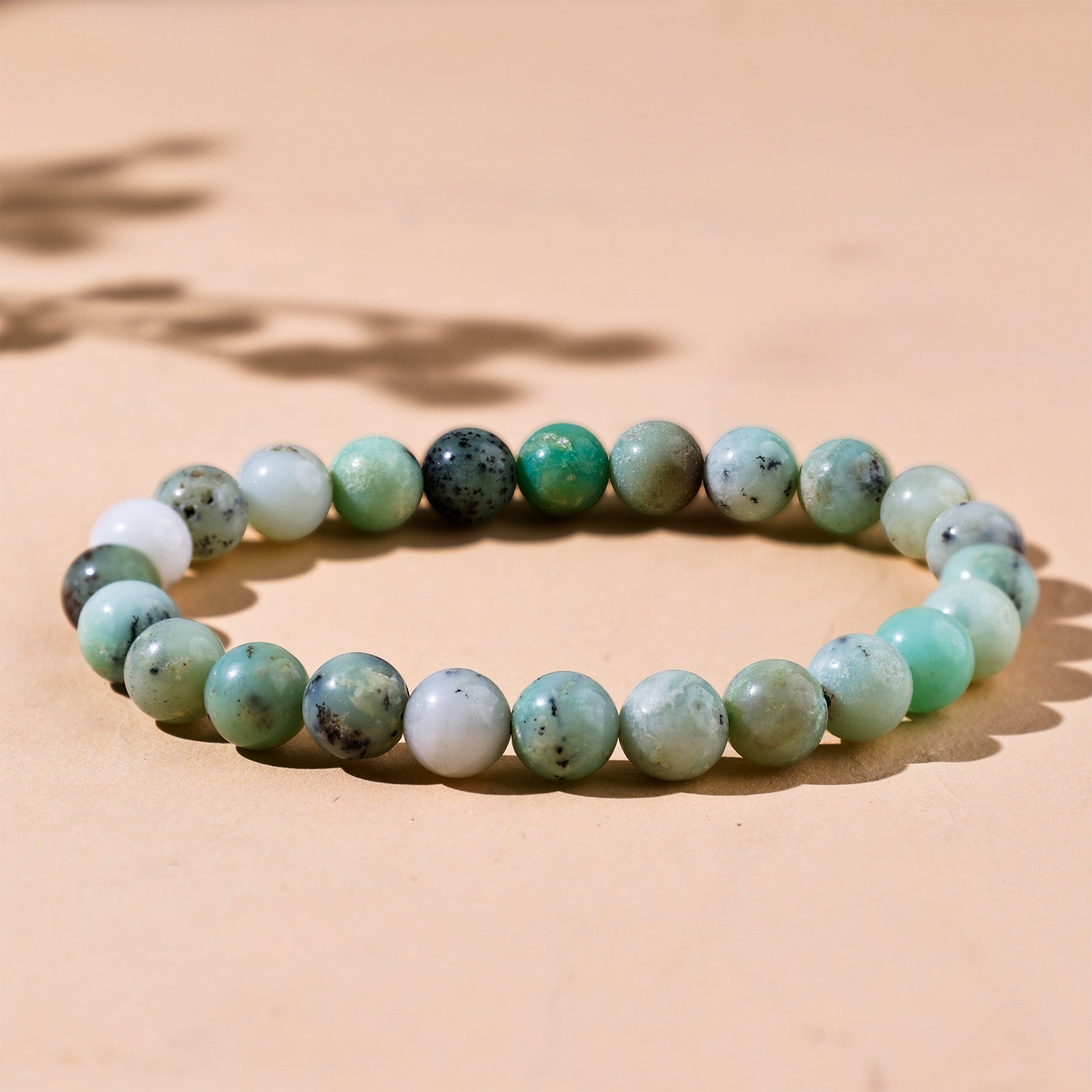 Greenish Blue Azurite BraceletGreenish Blue Azurite Bracelet - Abhimantrit & Certified