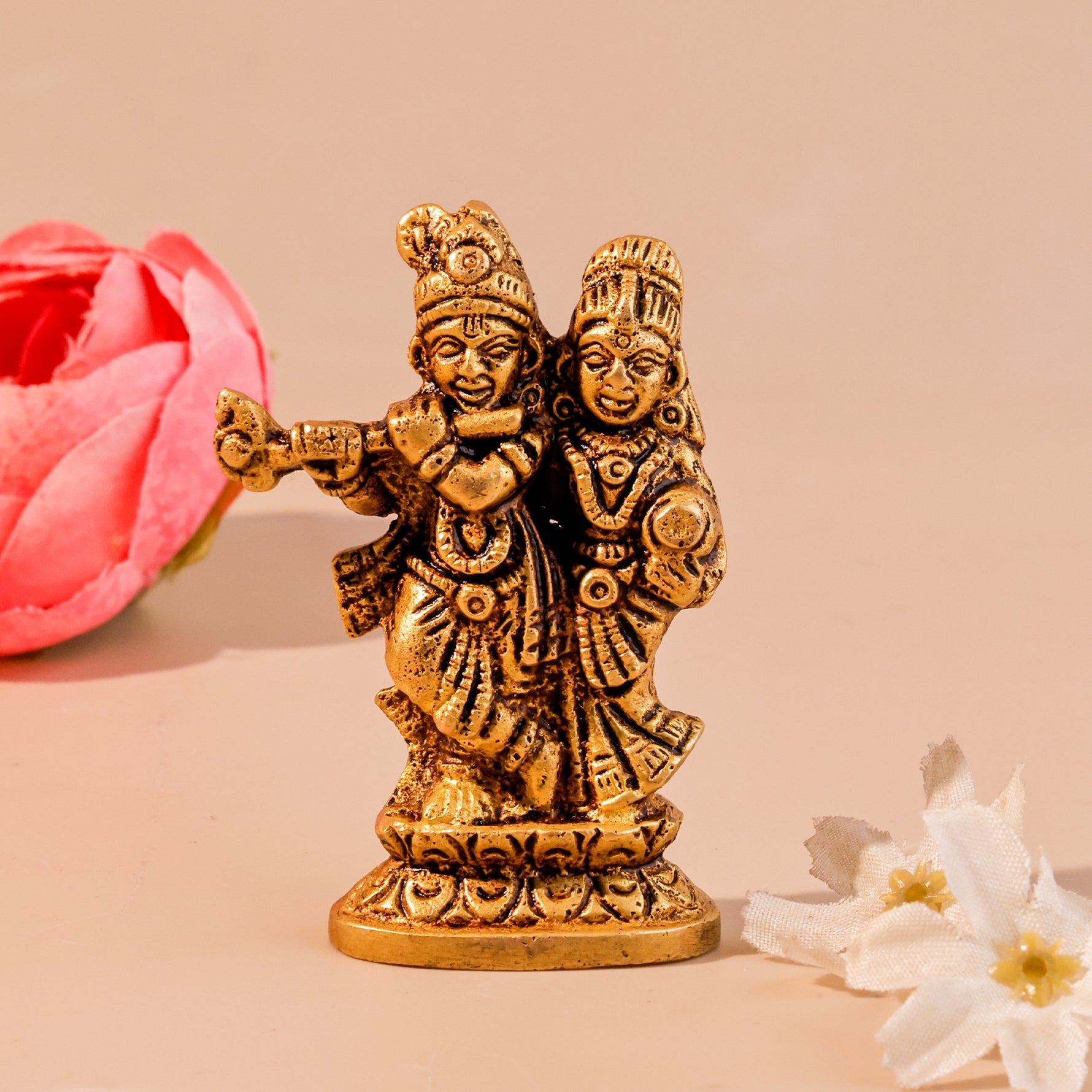 Brass Radha Krishna Idol - Abhimantrit