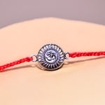 92.5 Pure Silver Round OM Rakhi 
