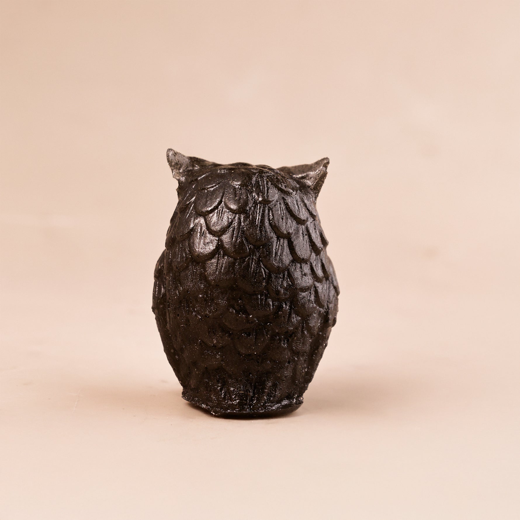 Pyrite Dust Owl Statue - Abhimantrit