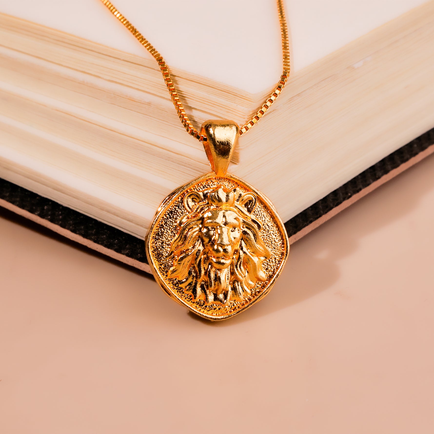 Leo Zodiac Sign Gold Plated Pendant - Abhimantrit
