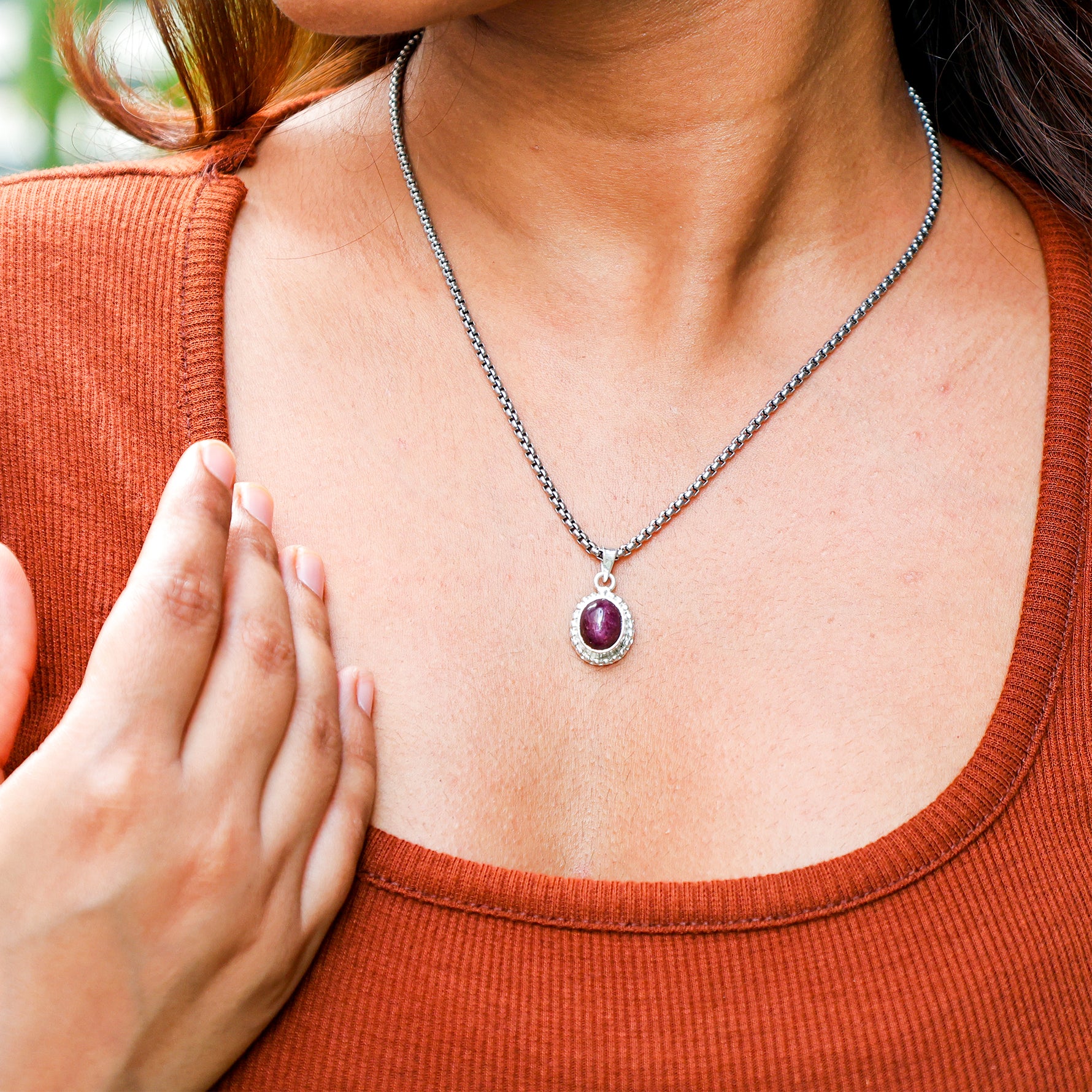 Ruby Pendant - Abhimantrit