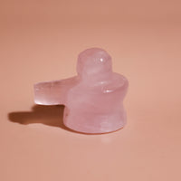 Rose Quartz Shivling Idol