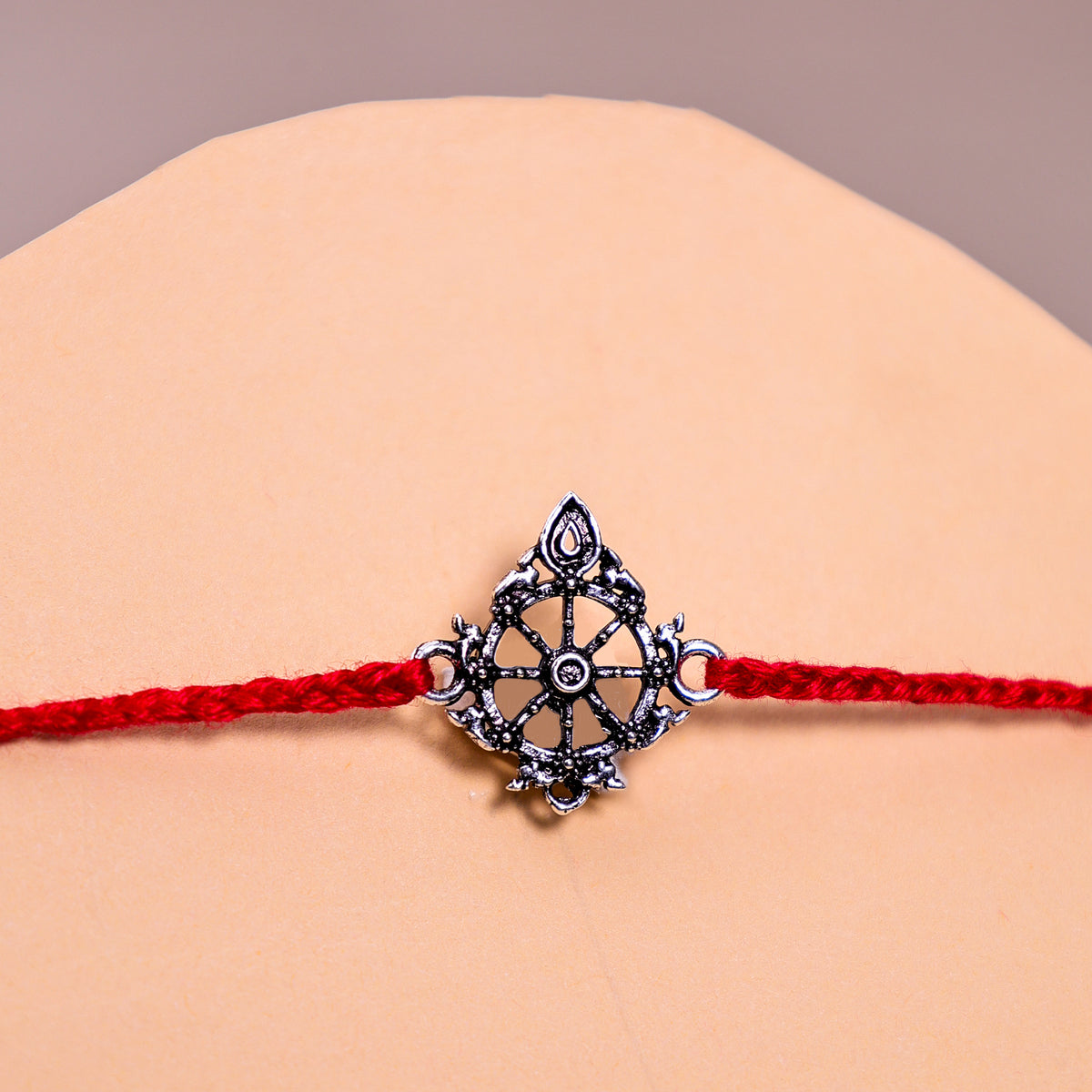 92.5 Pure Silver sudarshana chakra Rakhi