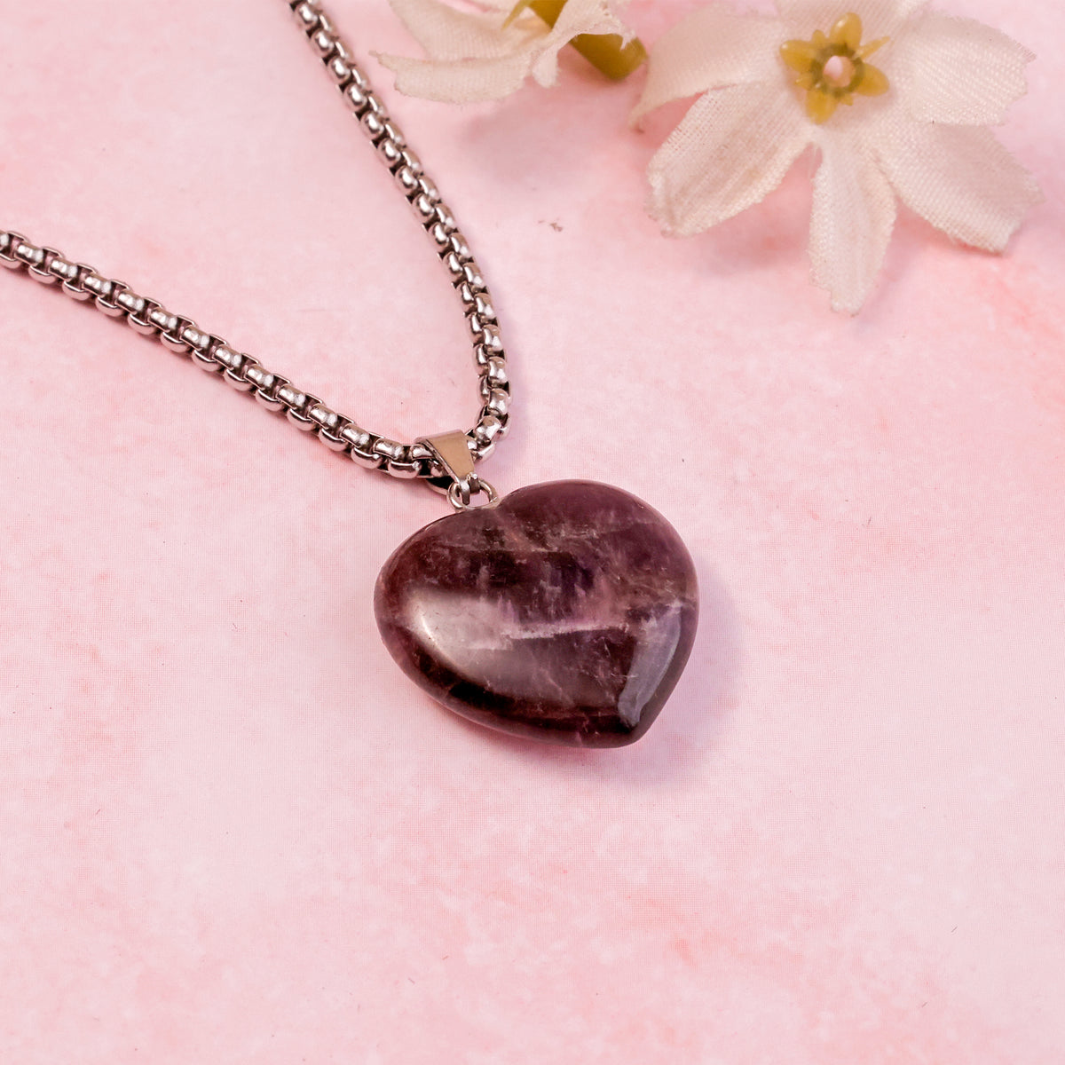 Amethyst Heart Pendant