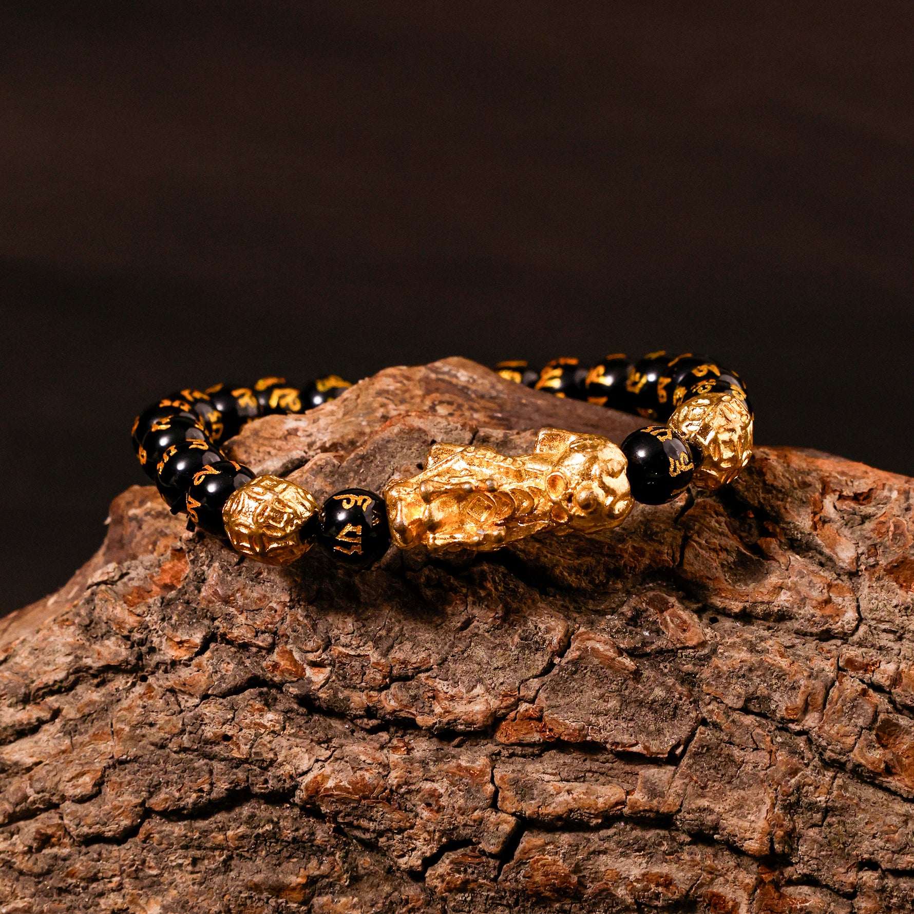 Finance & Wealth Enhancer: Feng shui Black Obsidian with Pixu Bracelet  - Abhimantrit & Certified