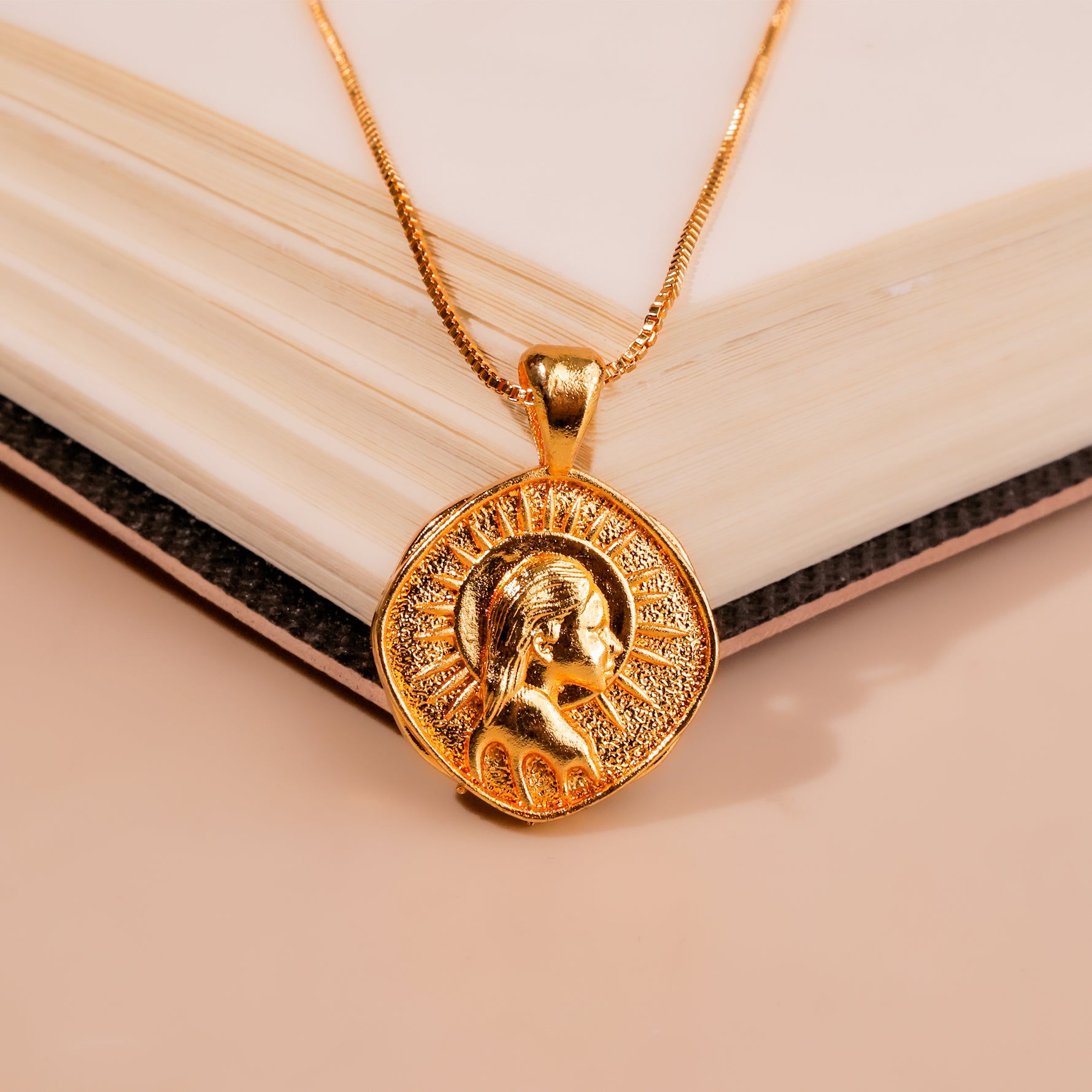 Virgo Zodiac Sing Gold Plated Pendant- Abhimantrit