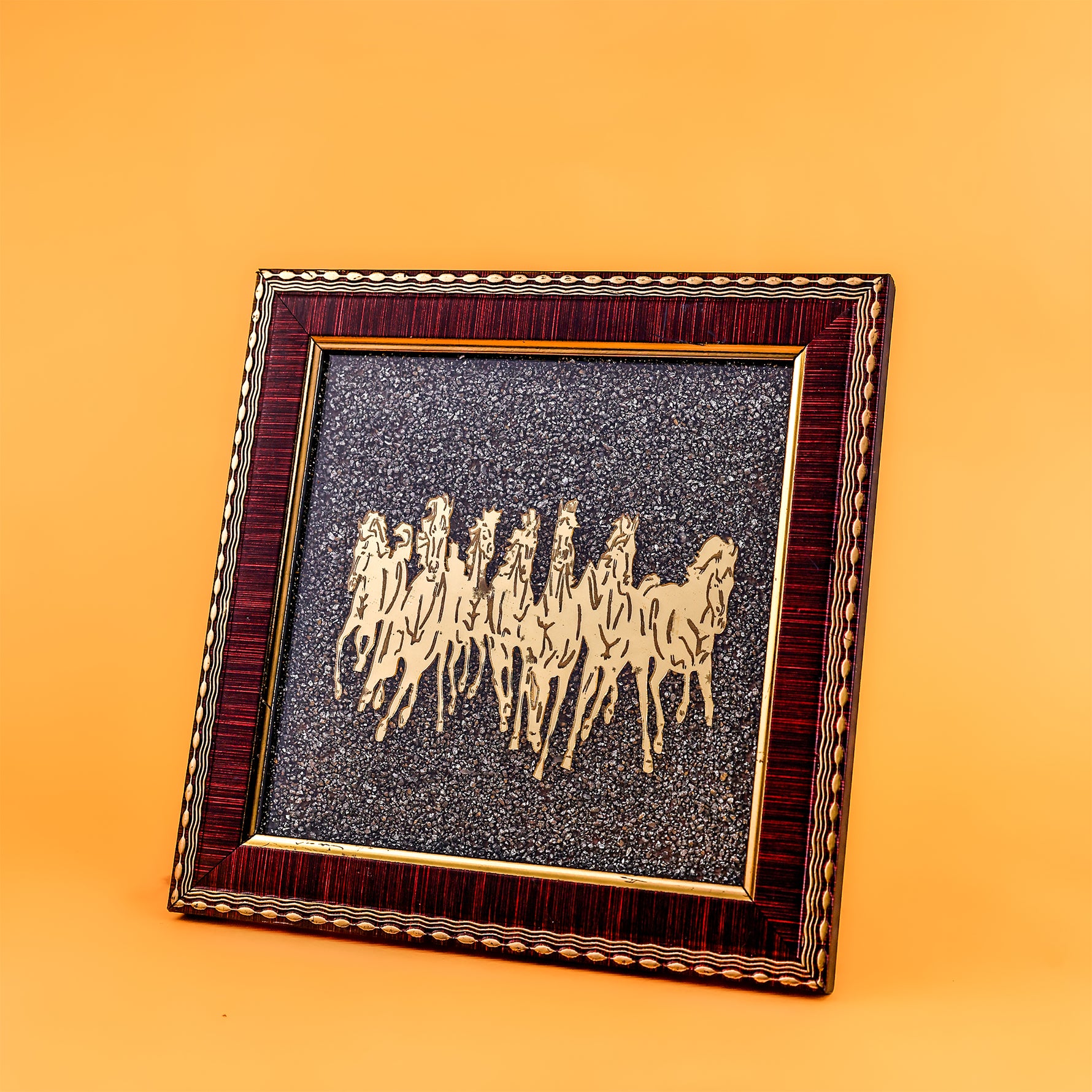7 Horses Raw Pyrite Frame - Abhimantrit