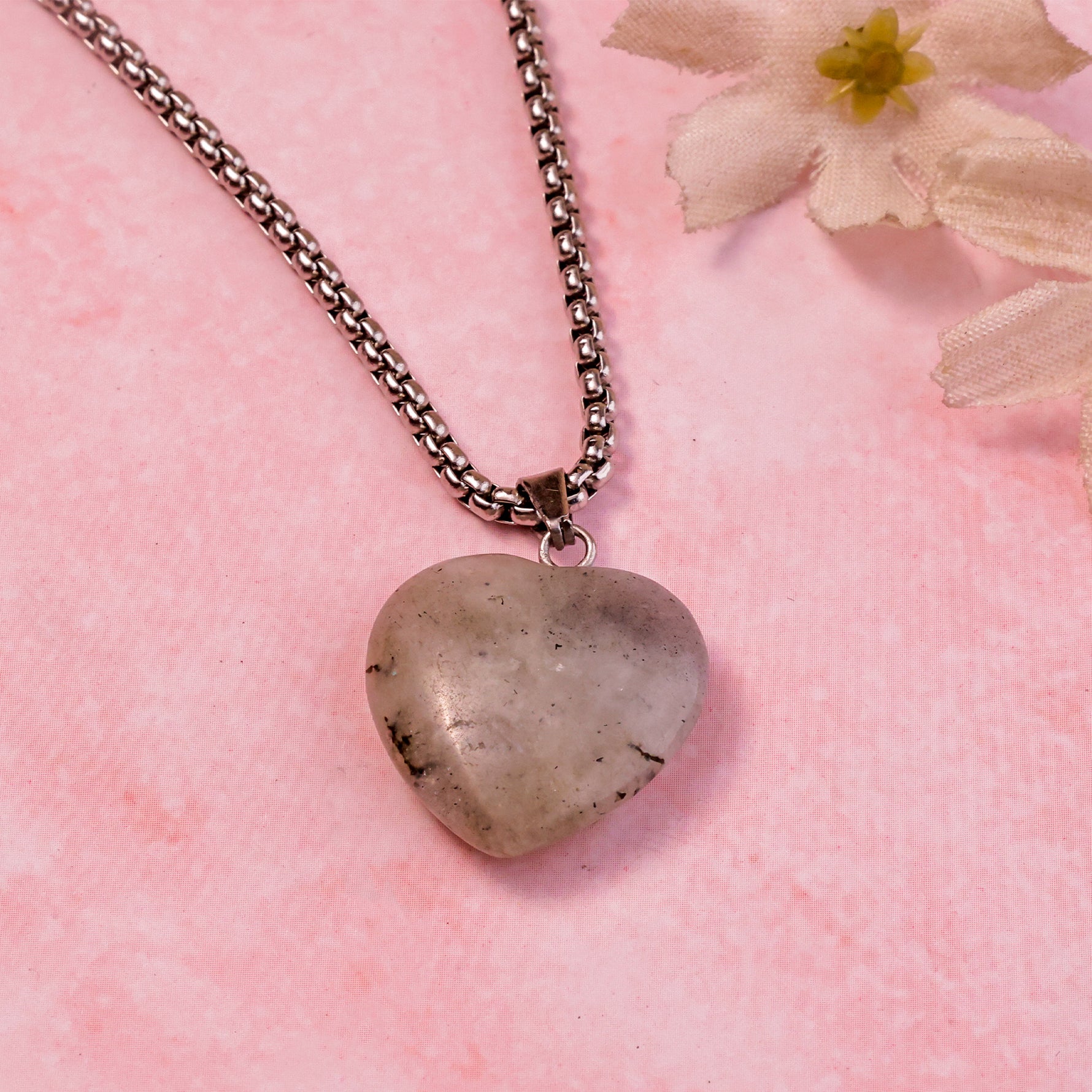 Labradorite Heart Pendant - Abhimantrit & Certified