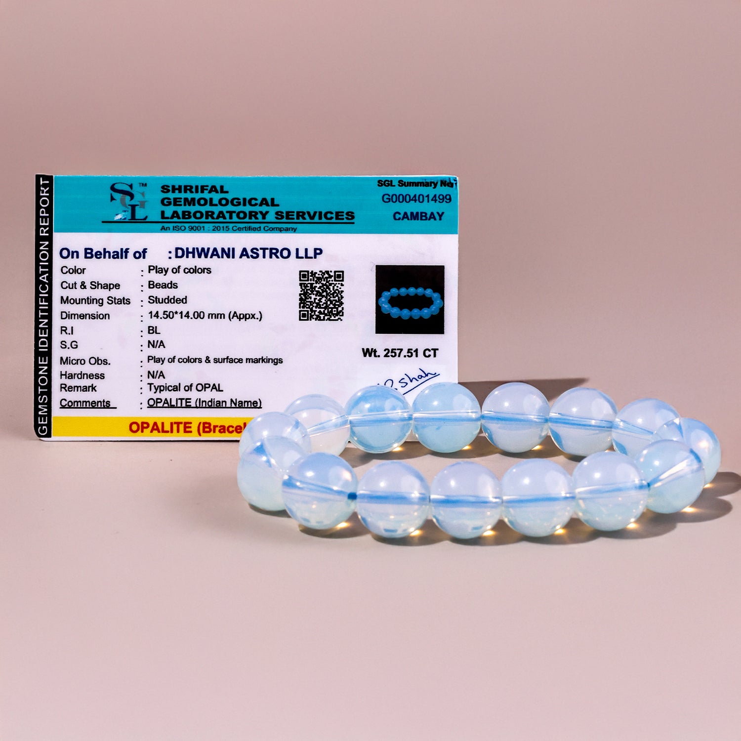 Opalite Bracelet - Abhimantrit & Certified