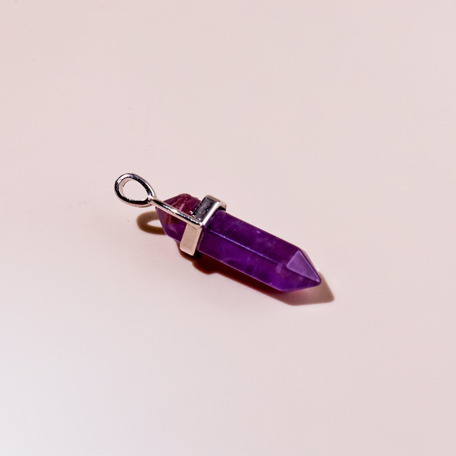 Amethyst Pen Shape Pendant - Abhimantrit
