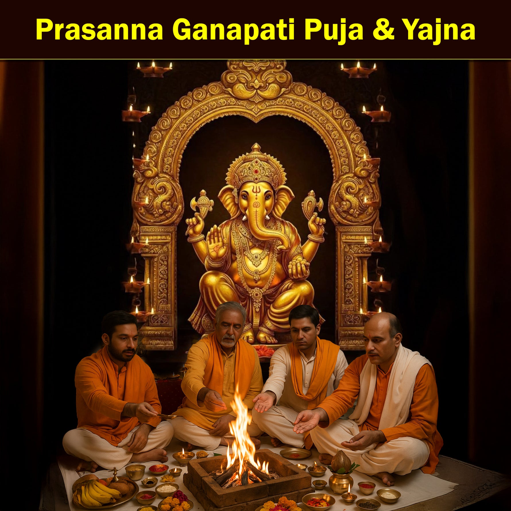 Prasanna Ganapati Puja & Yajna: For Removing Obstacles and Ensuring Success in New Ventures or Personal Goals