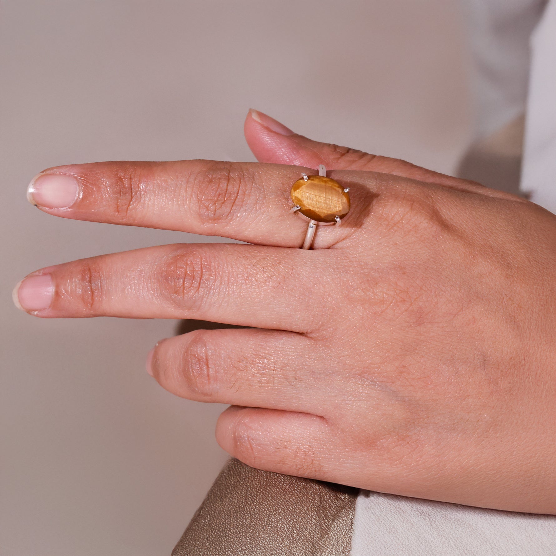 Tiger Eye Ring - Abhimantrit & Certified