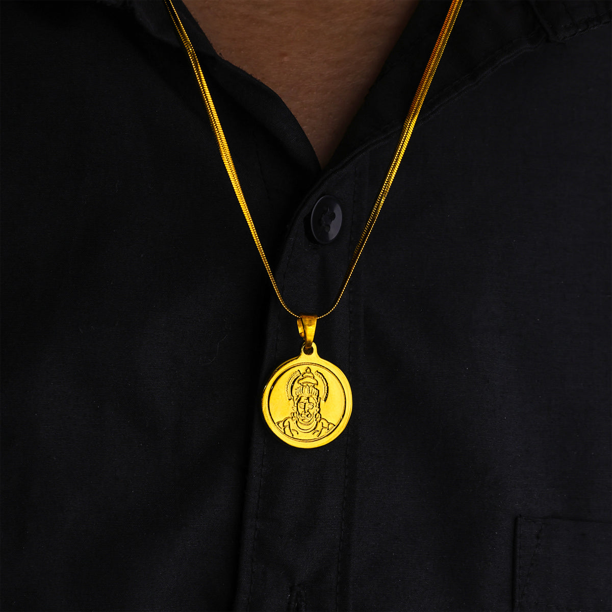 Gold Plated Hanuman Pendant : IGP Plating Pendant - Abhimantrit