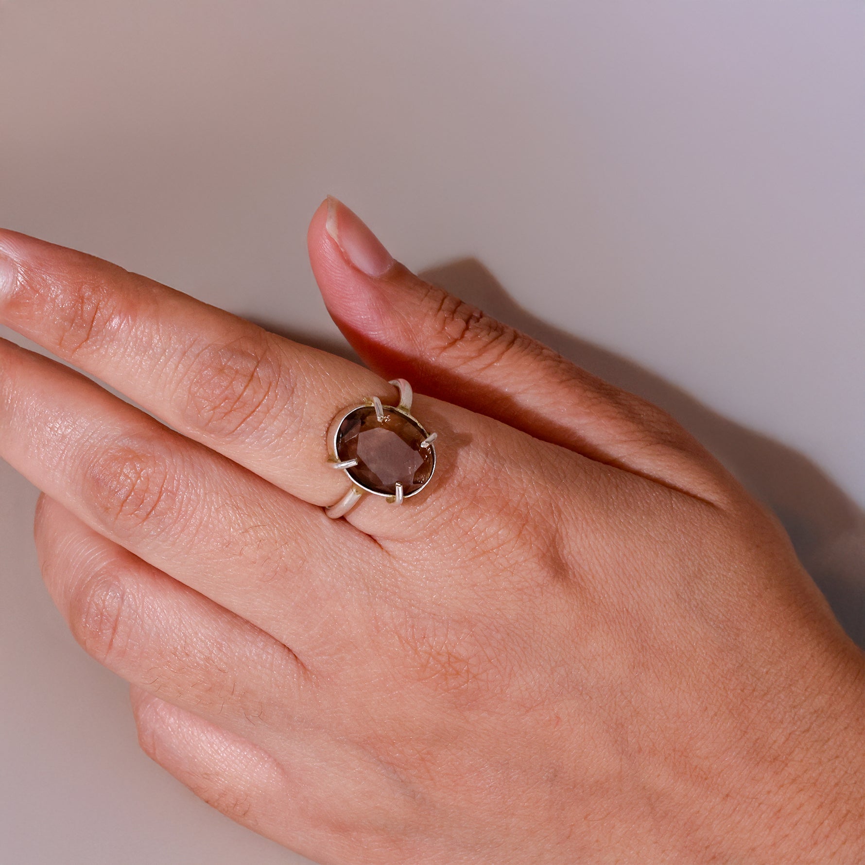 Smoke Quartz Ring - Abhimantrit & Certified