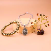 Pyrite Bracelet & Pendant With Tree (Combo)